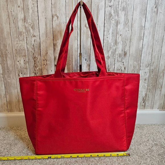 Coach Red Tote Bag - Picture 1 of 9